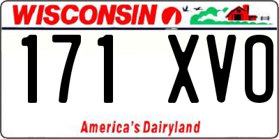 WI license plate 171XVO