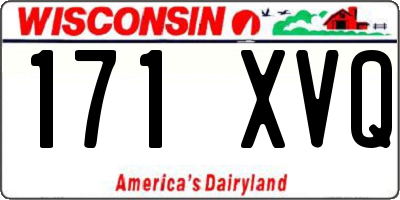 WI license plate 171XVQ