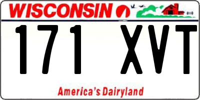 WI license plate 171XVT