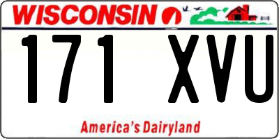 WI license plate 171XVU