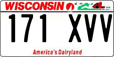 WI license plate 171XVV