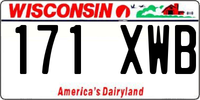 WI license plate 171XWB