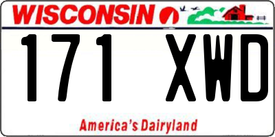 WI license plate 171XWD