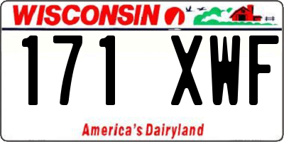 WI license plate 171XWF