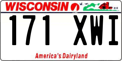 WI license plate 171XWI