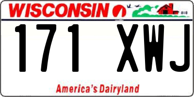 WI license plate 171XWJ
