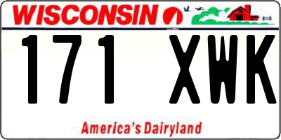 WI license plate 171XWK