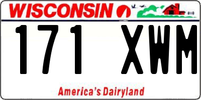 WI license plate 171XWM