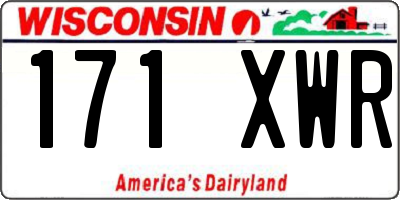 WI license plate 171XWR