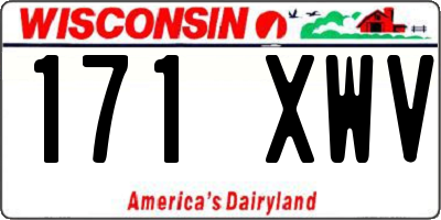 WI license plate 171XWV