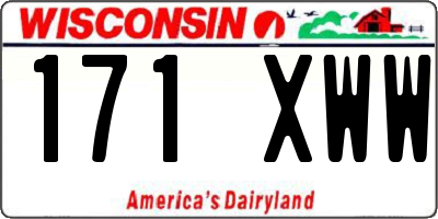 WI license plate 171XWW
