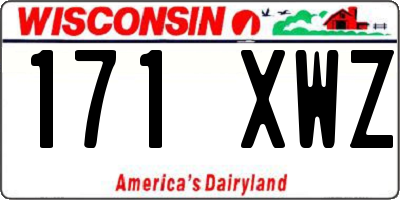 WI license plate 171XWZ