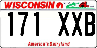 WI license plate 171XXB