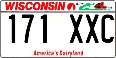 WI license plate 171XXC