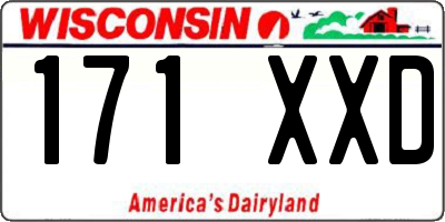 WI license plate 171XXD