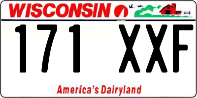 WI license plate 171XXF