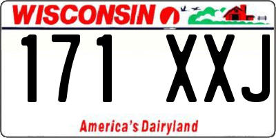WI license plate 171XXJ