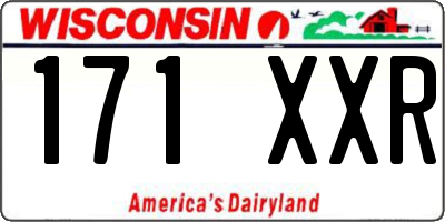 WI license plate 171XXR