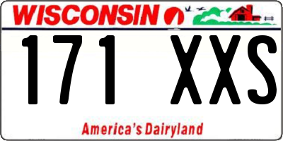 WI license plate 171XXS