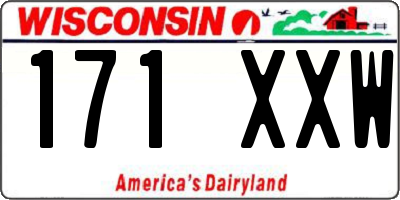 WI license plate 171XXW