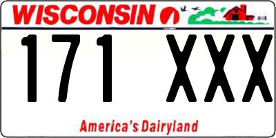 WI license plate 171XXX
