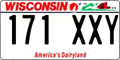 WI license plate 171XXY
