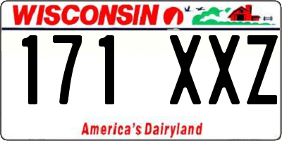 WI license plate 171XXZ