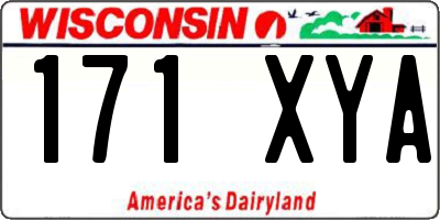WI license plate 171XYA