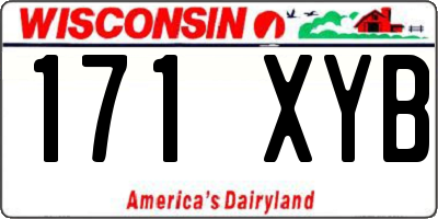 WI license plate 171XYB