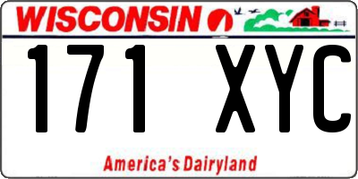 WI license plate 171XYC