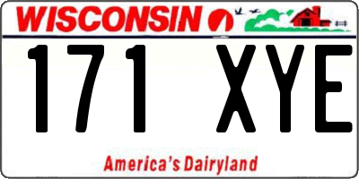 WI license plate 171XYE
