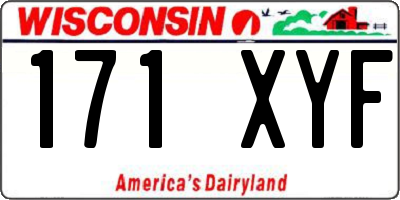WI license plate 171XYF