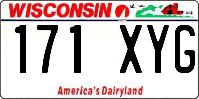 WI license plate 171XYG