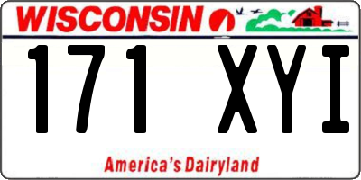 WI license plate 171XYI