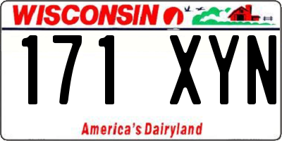 WI license plate 171XYN