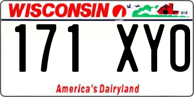 WI license plate 171XYO