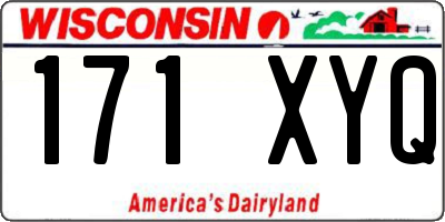 WI license plate 171XYQ