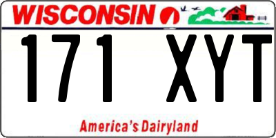 WI license plate 171XYT