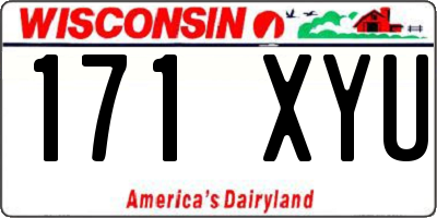 WI license plate 171XYU