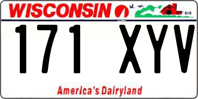 WI license plate 171XYV