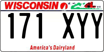 WI license plate 171XYY