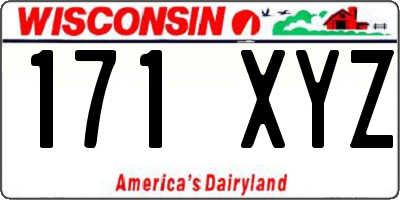WI license plate 171XYZ