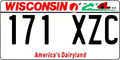 WI license plate 171XZC