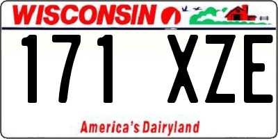 WI license plate 171XZE