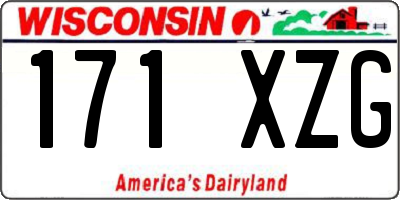WI license plate 171XZG