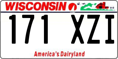 WI license plate 171XZI