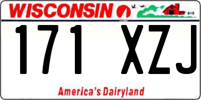 WI license plate 171XZJ