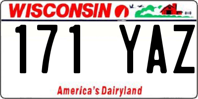 WI license plate 171YAZ