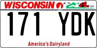WI license plate 171YDK