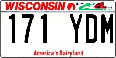 WI license plate 171YDM